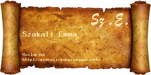 Szakali Emma névjegykártya